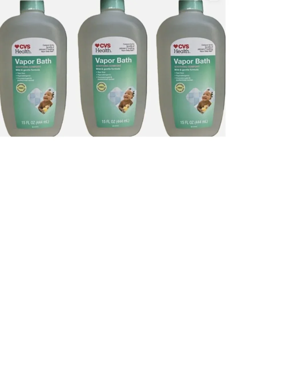 CVS Vapor Bath Soothing Soothing Comfort Gentle 15oz EACH Compare to Vicks3PK